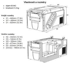 ARB Elements Fridge Freezer nerezová voděodolná lednice 60 lt (12)